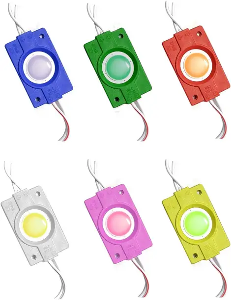 EASTRA (1 Pc Each Red Green Blue Yellow White Pink) 6 Pcs 12V DC Coin LED Light Module Light Electronic Hobby Kit